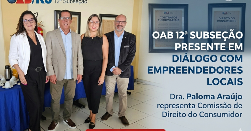 OAB 12ª Subseção marca presença em evento para fornecedores promovido pela ACIC e PROCON Campos