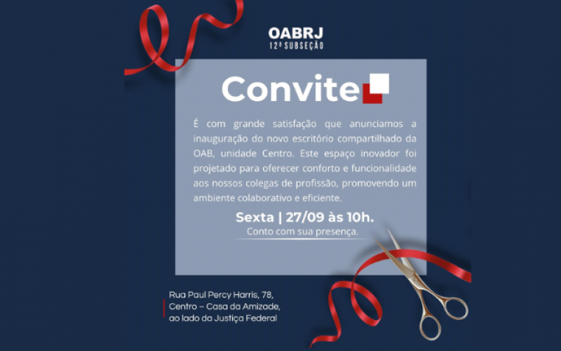 Seccional e OAB-Campos inauguram no dia 27 de setembro a nova Casa da Advocacia - Unidade Centro